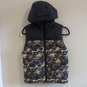 Zara Navy Blue Hooded Outerwear Reversible